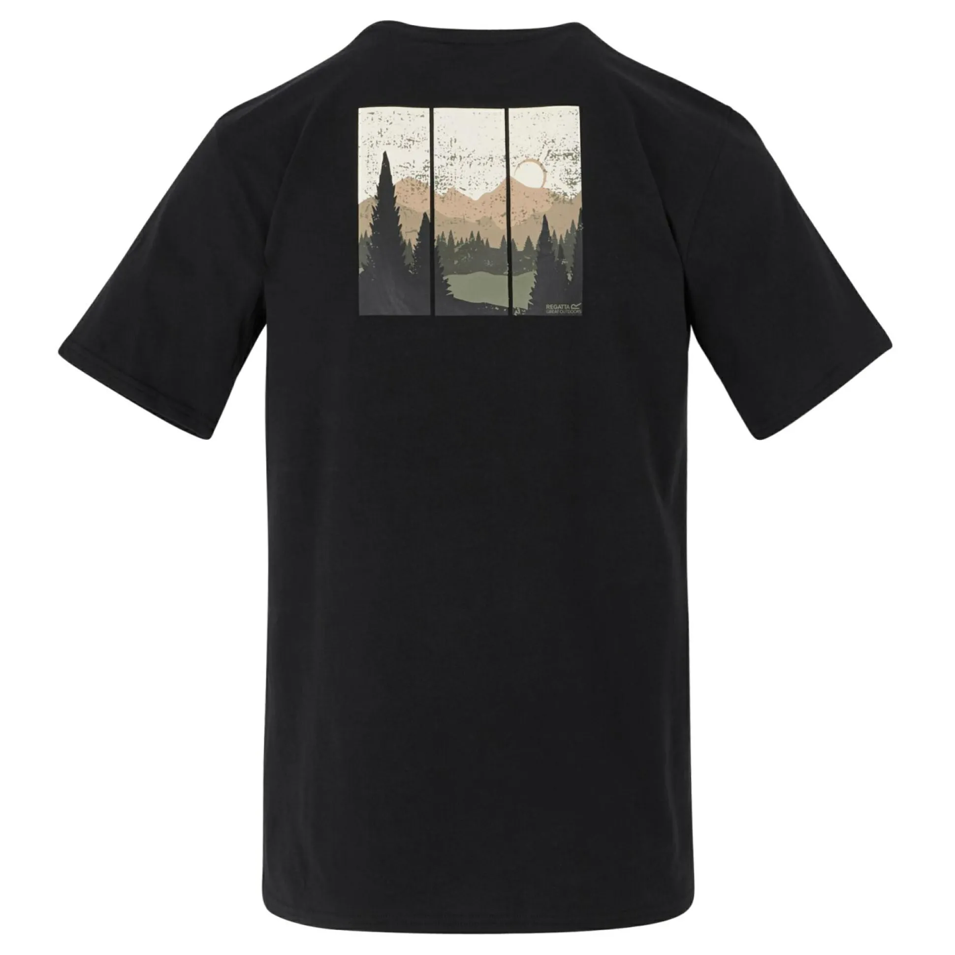 Men's Cline IX T-Shirt | Black Mountain Print