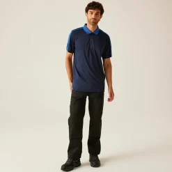 Men's Contrast Coolweave Quick Wicking Polo Shirt | New Royal Navy