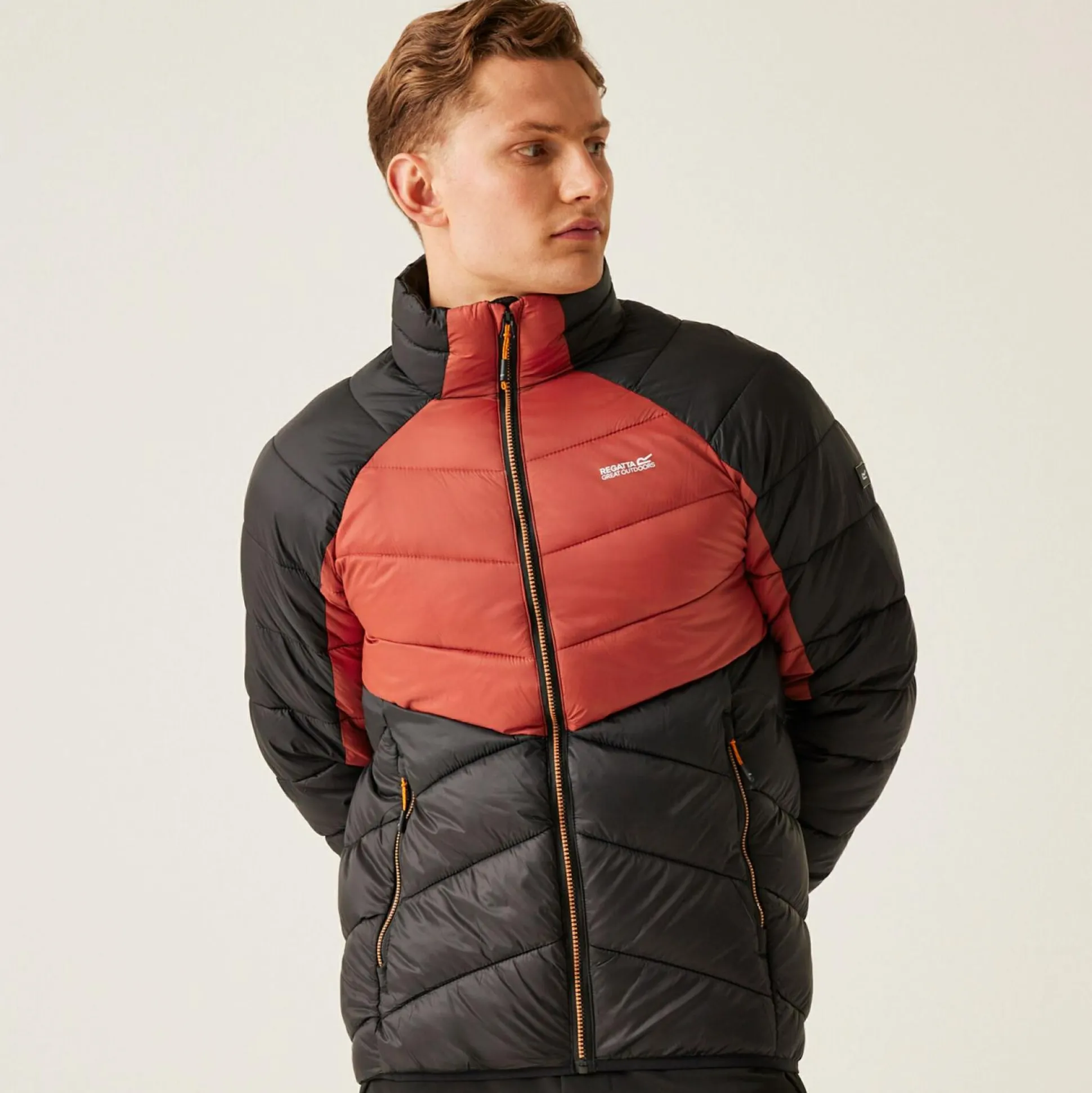 Men's Dalent Padded Jacket | Red Ochre Black