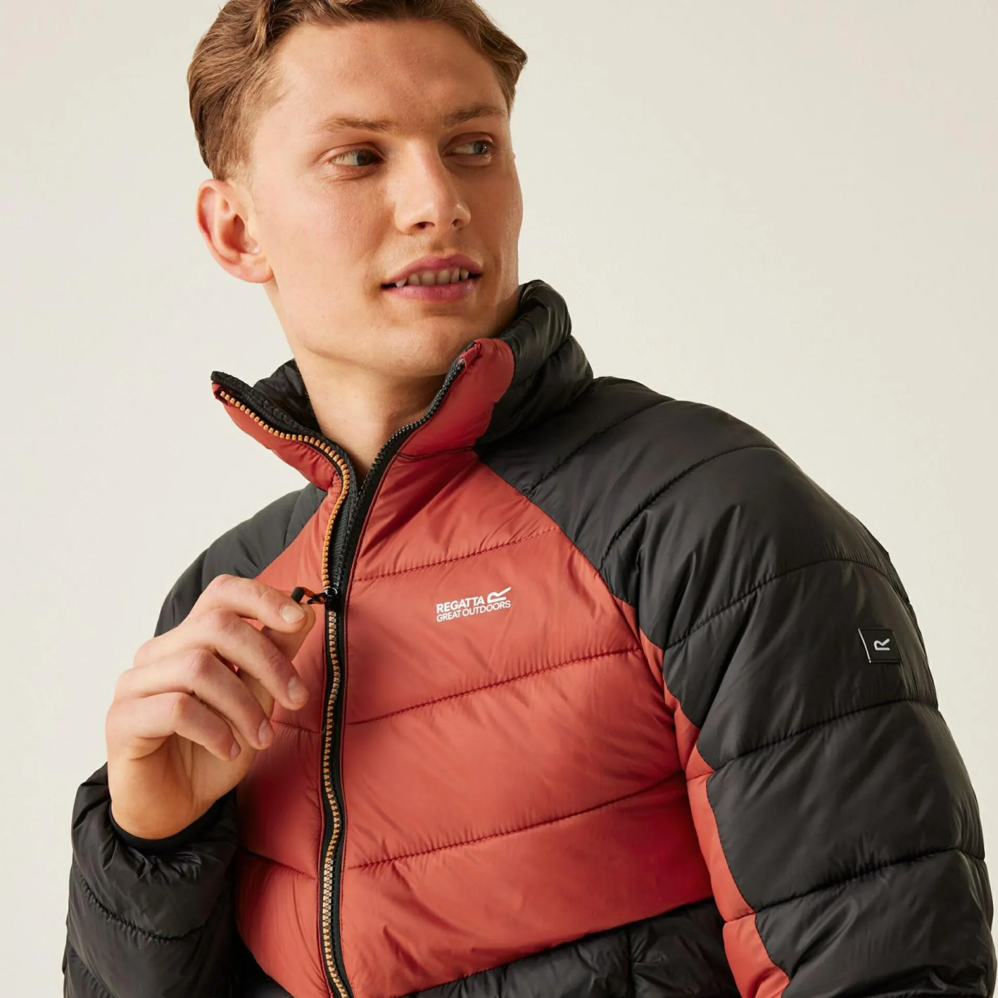 Men's Dalent Padded Jacket | Red Ochre Black