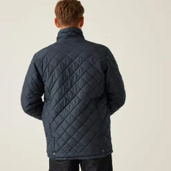 Men's Diamond Insulated Quilted Jacket | Navy