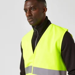 Men's Essential HI-VIS Easy Print Vest | Yellow