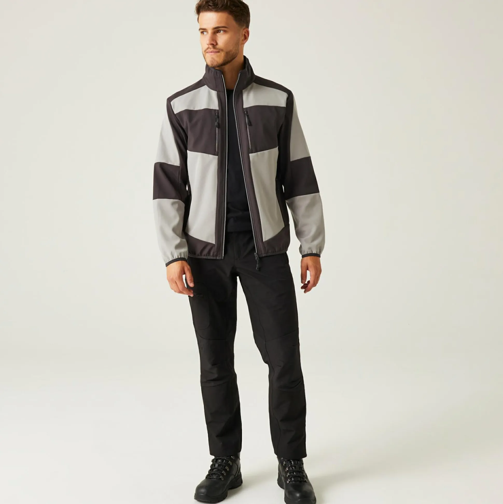 Men's E-Volve 2 Layer Softshell Jacket | Mineral Grey Ash
