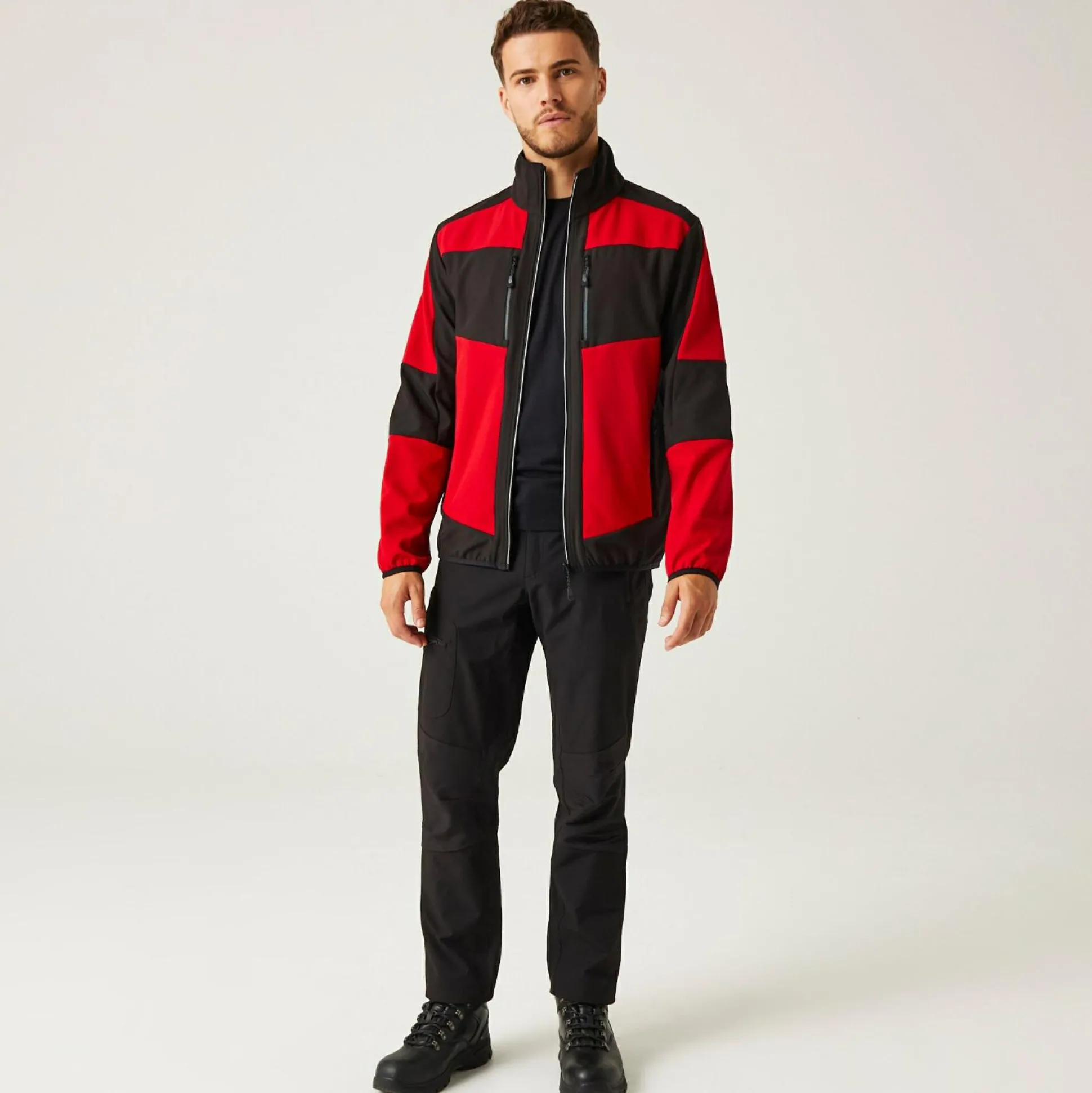 Men's E-Volve 2 Layer Softshell Jacket | Classic Red Black