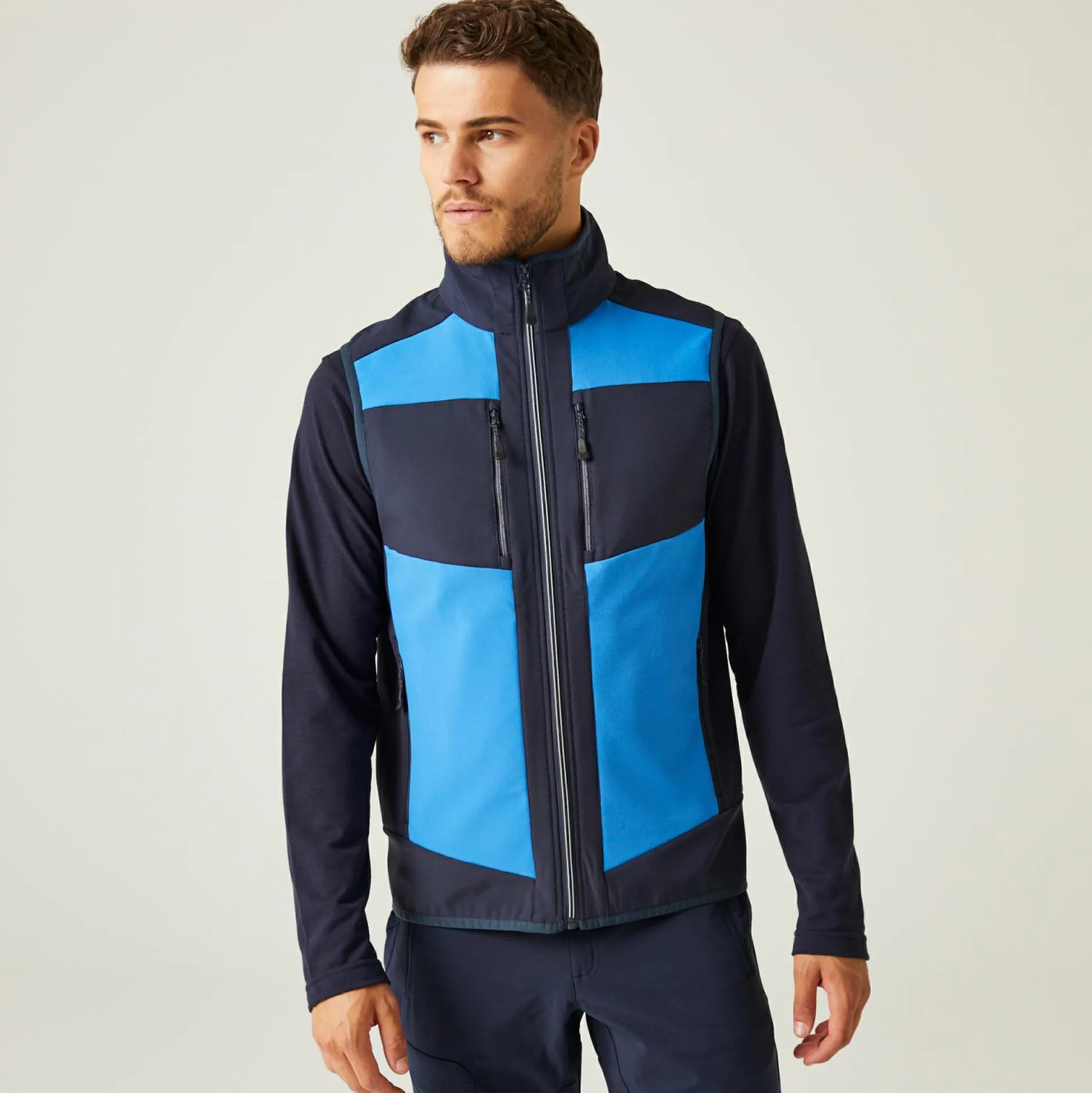Men's E-Volve 2 Layer Softshell Bodywarmer | Strong Blue Navy
