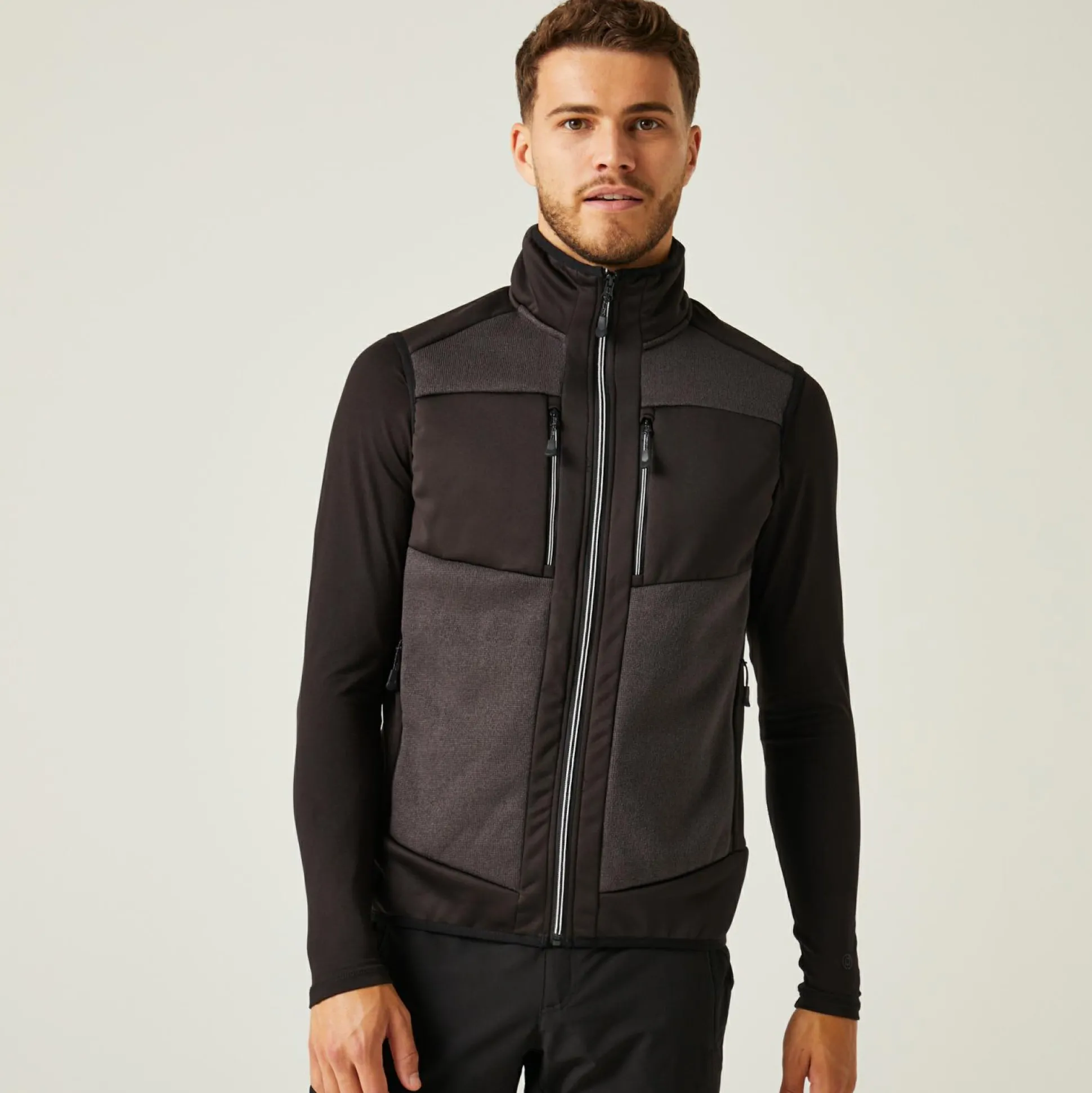 Men's E-Volve Stretch Bodywarmer | Ash Black