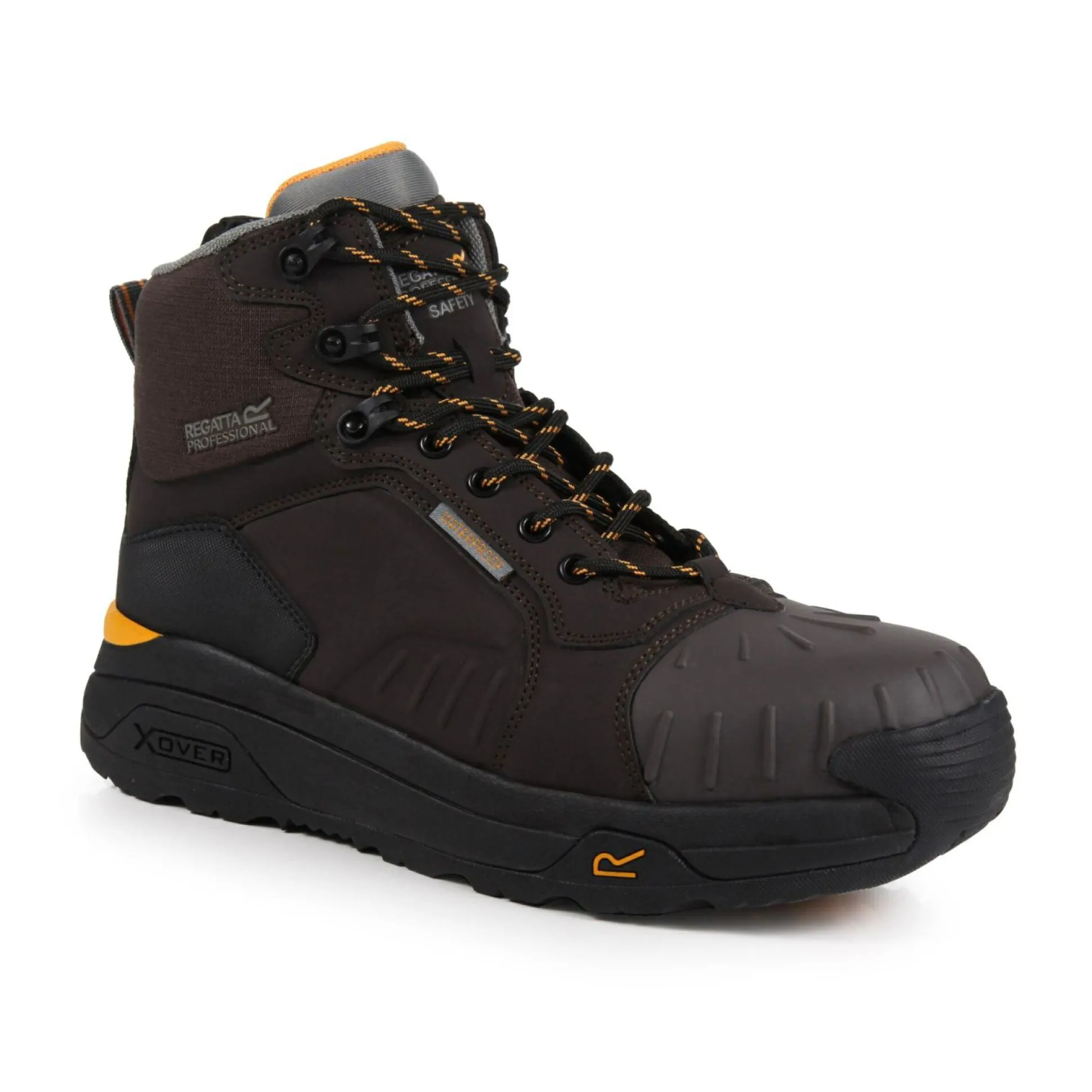 Men's Exofort Waterproof Safety Hiker | Chestnut Black