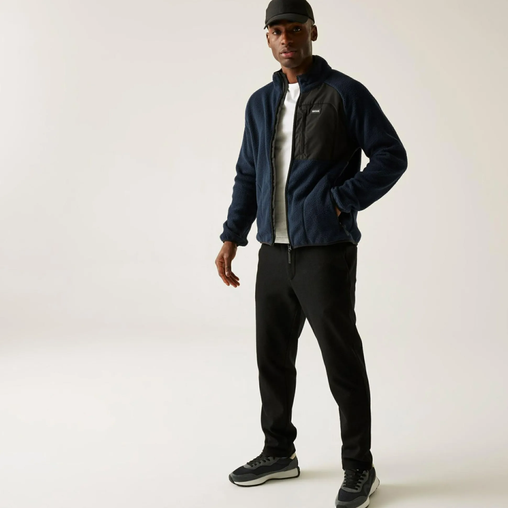 Men's Frankie Borg Full Zip Fleece | Navy Blue