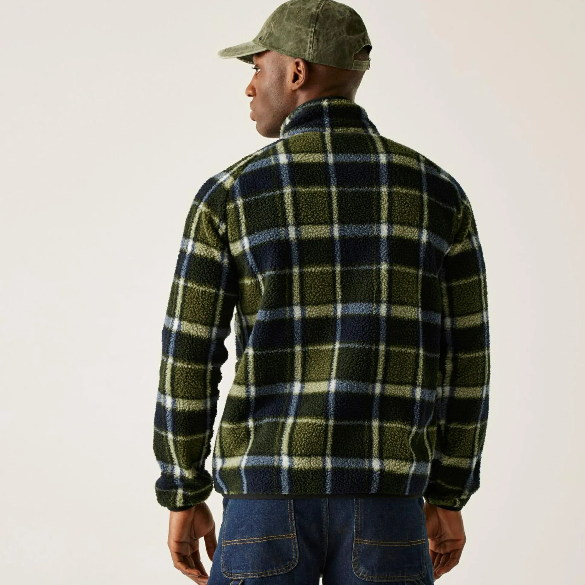 Men's Frankie Borg Full Zip Fleece | Dark Khaki