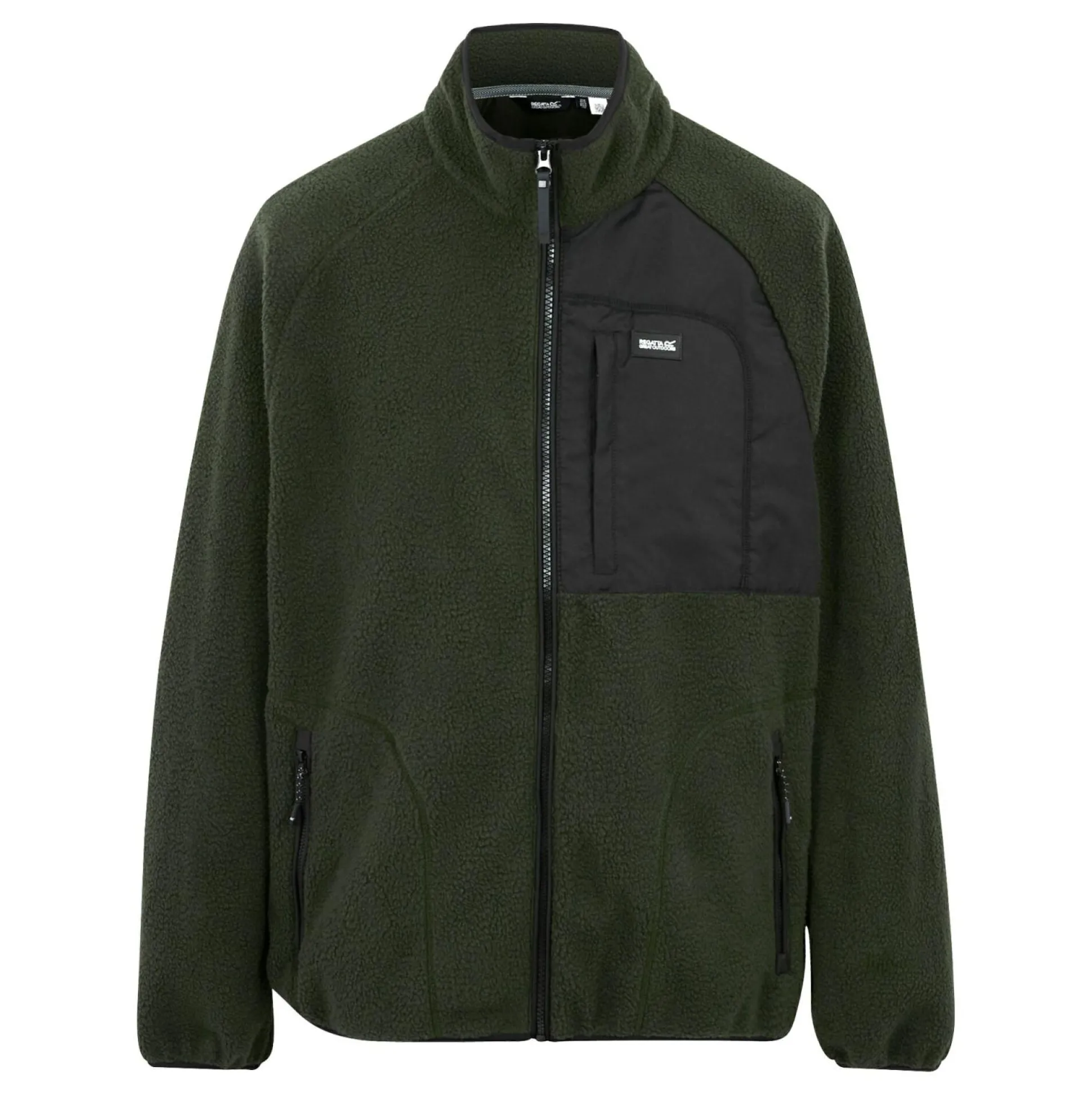 Men's Frankie Borg Full Zip Fleece | Dark Khaki