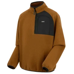 Men's Frankie Borg Half Zip Fleece | Brown