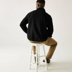 Men's Frankie Borg Half Zip Fleece | Black