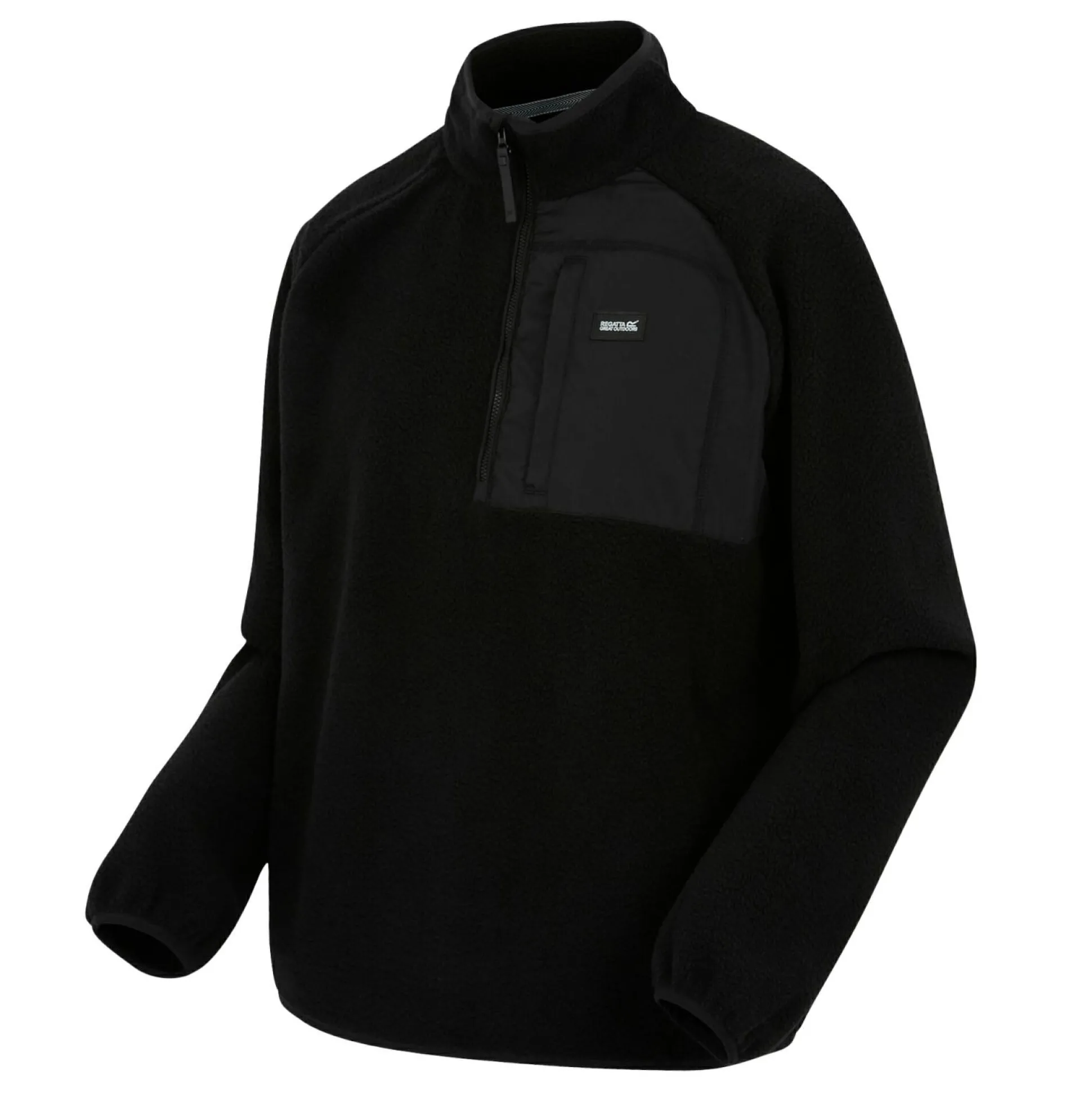 Men's Frankie Borg Half Zip Fleece | Black
