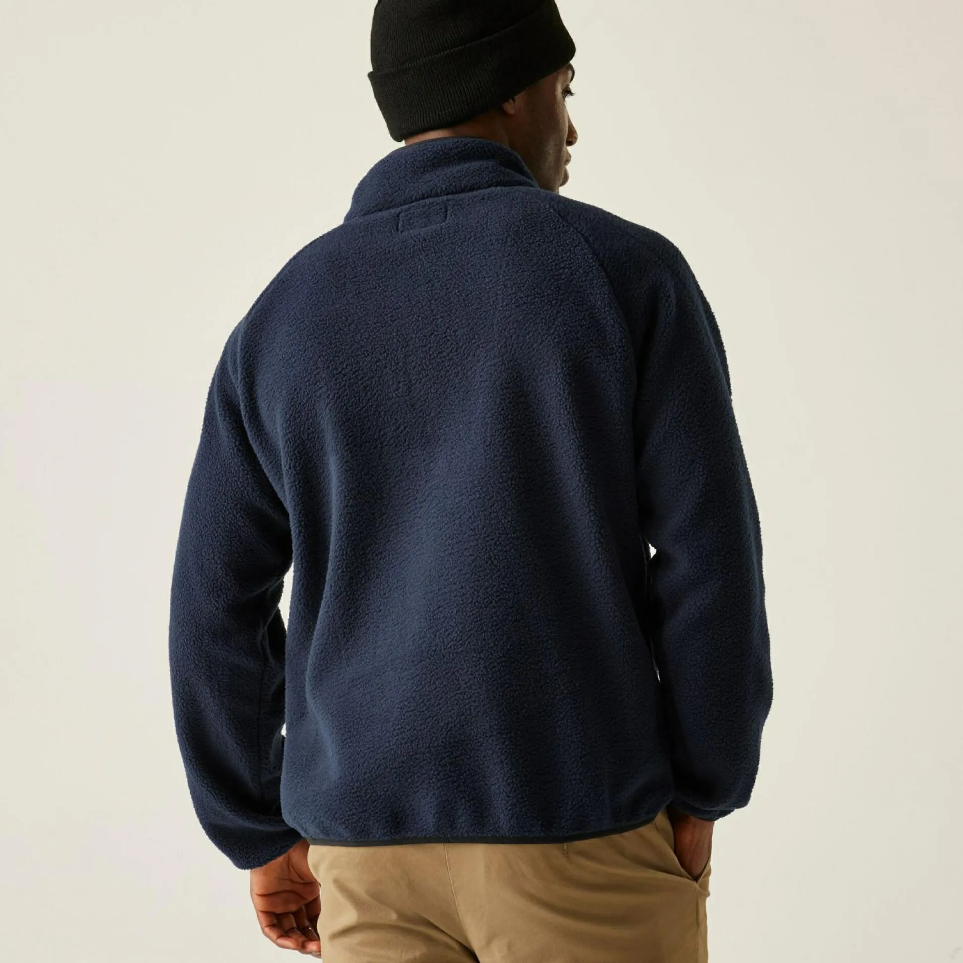 Men's Frankie Borg Half Zip Fleece | Navy Blue