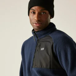 Men's Frankie Borg Half Zip Fleece | Navy Blue
