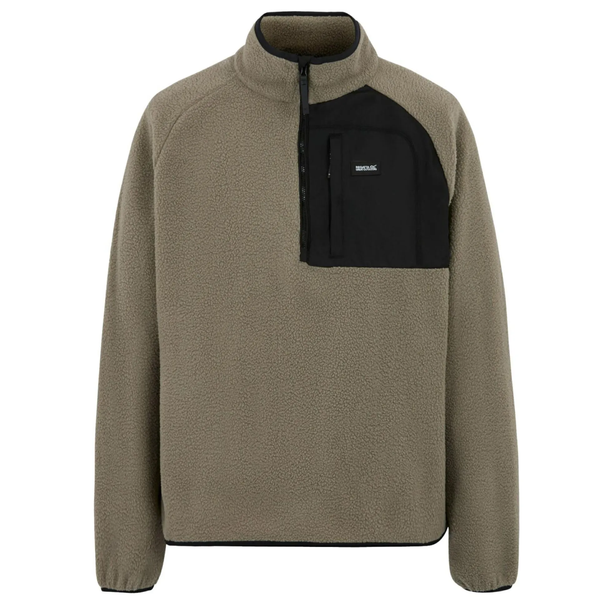 Men's Frankie Borg Half Zip Fleece | Brown
