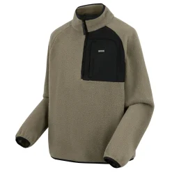 Men's Frankie Borg Half Zip Fleece | Brown