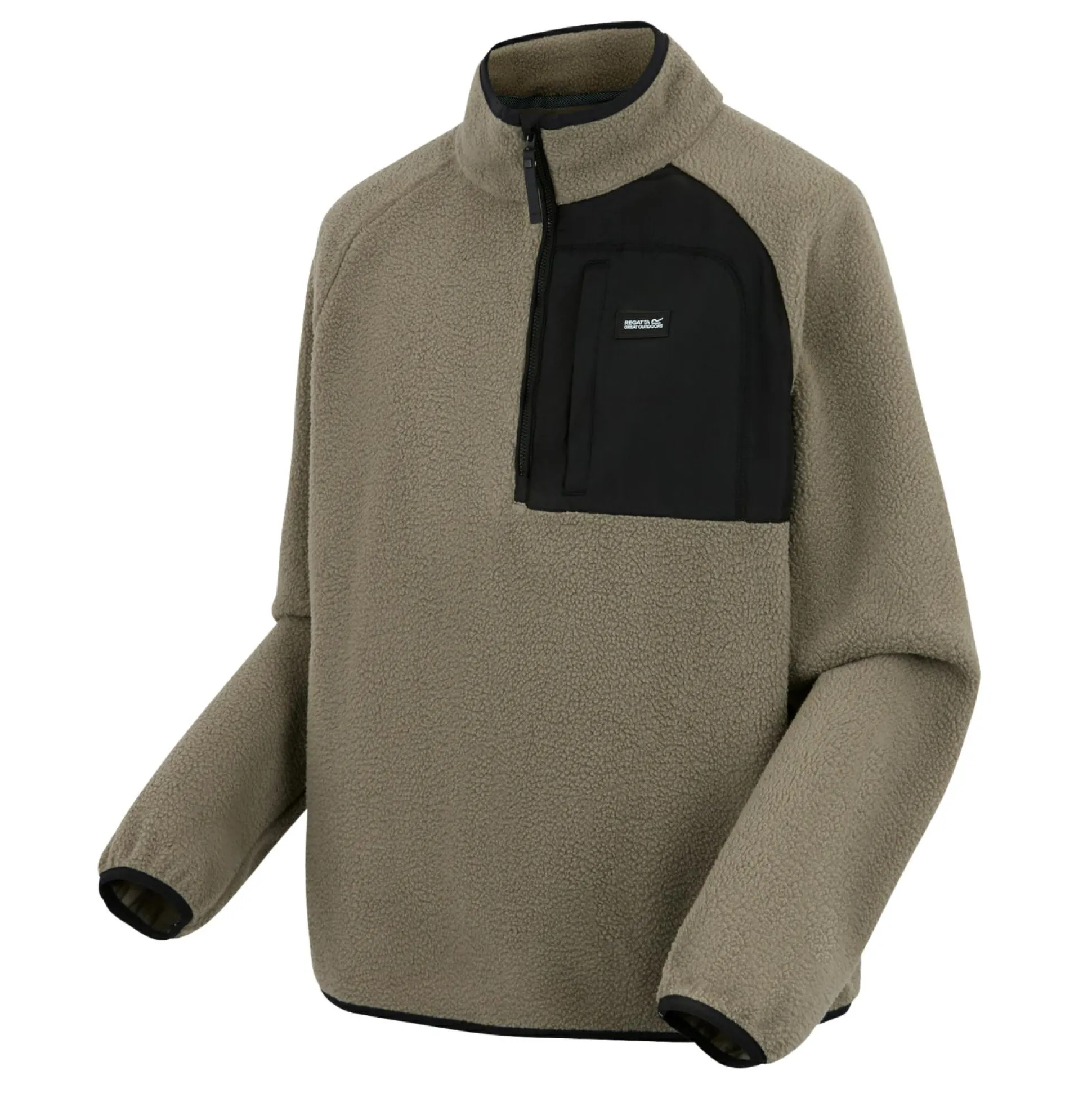 Men's Frankie Borg Half Zip Fleece | Brown