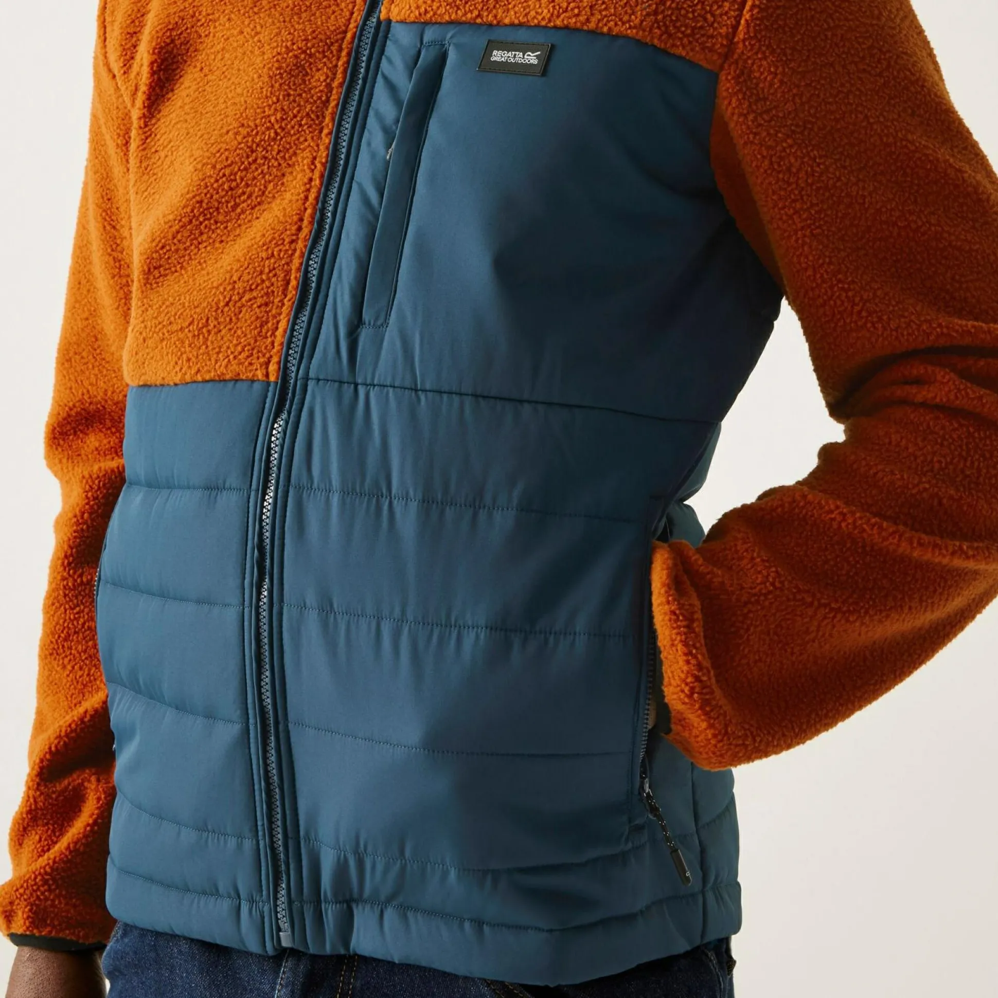 Men's Frankie Borg Hybrid Full Zip Fleece | Brown