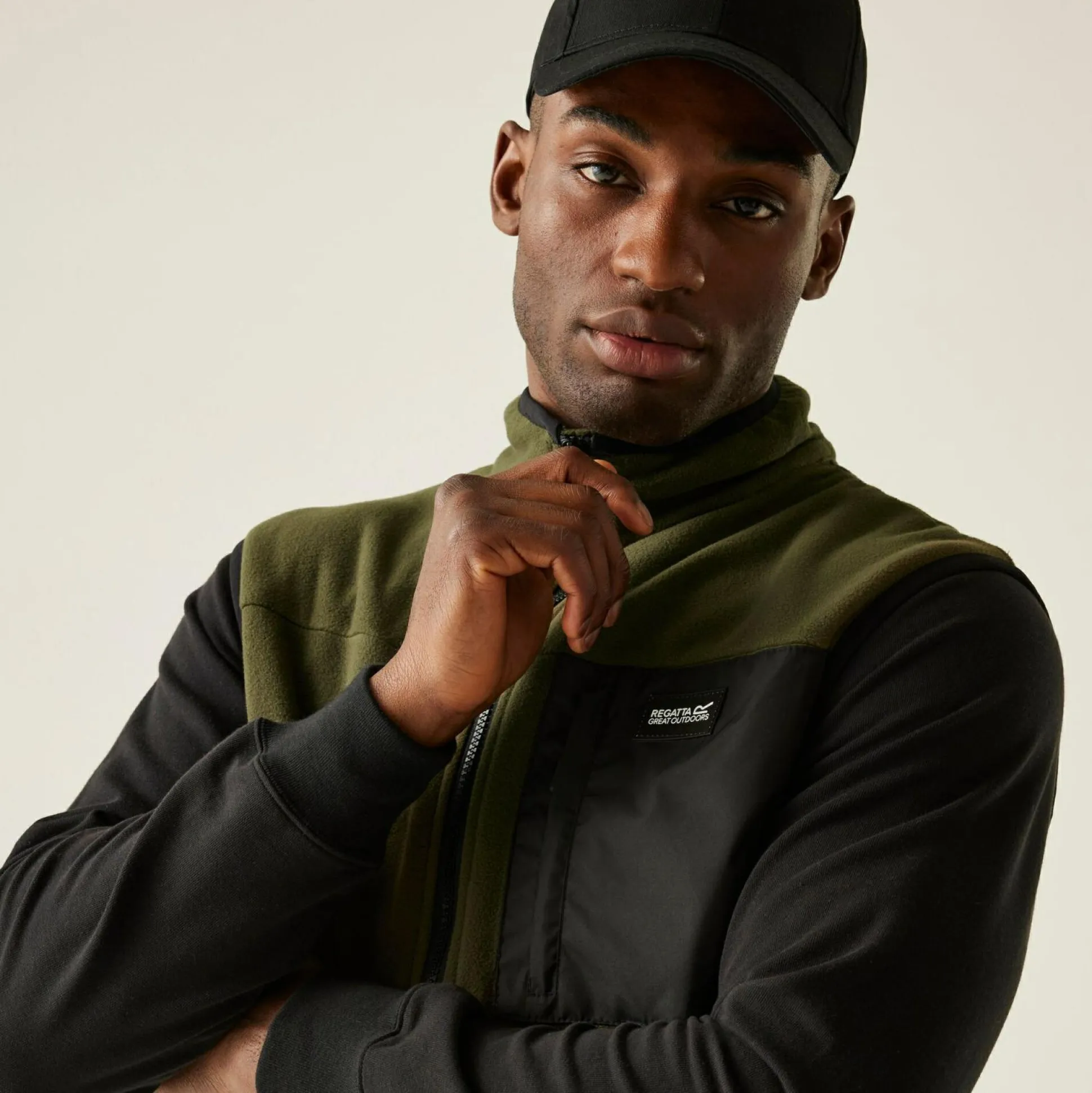 Men's Frankie Fleece Gilet | Dark Khaki