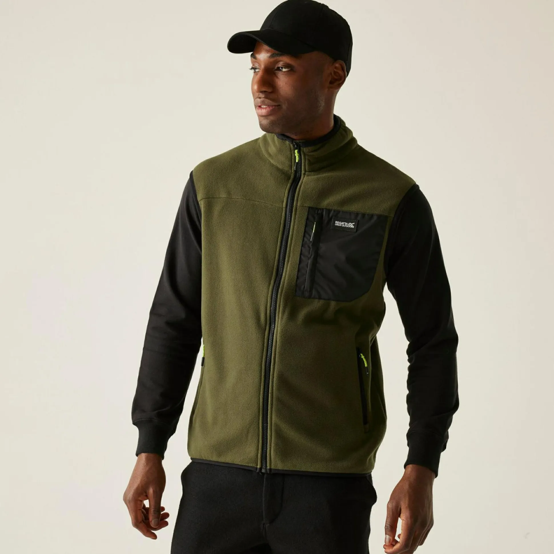 Men's Frankie Fleece Gilet | Dark Khaki