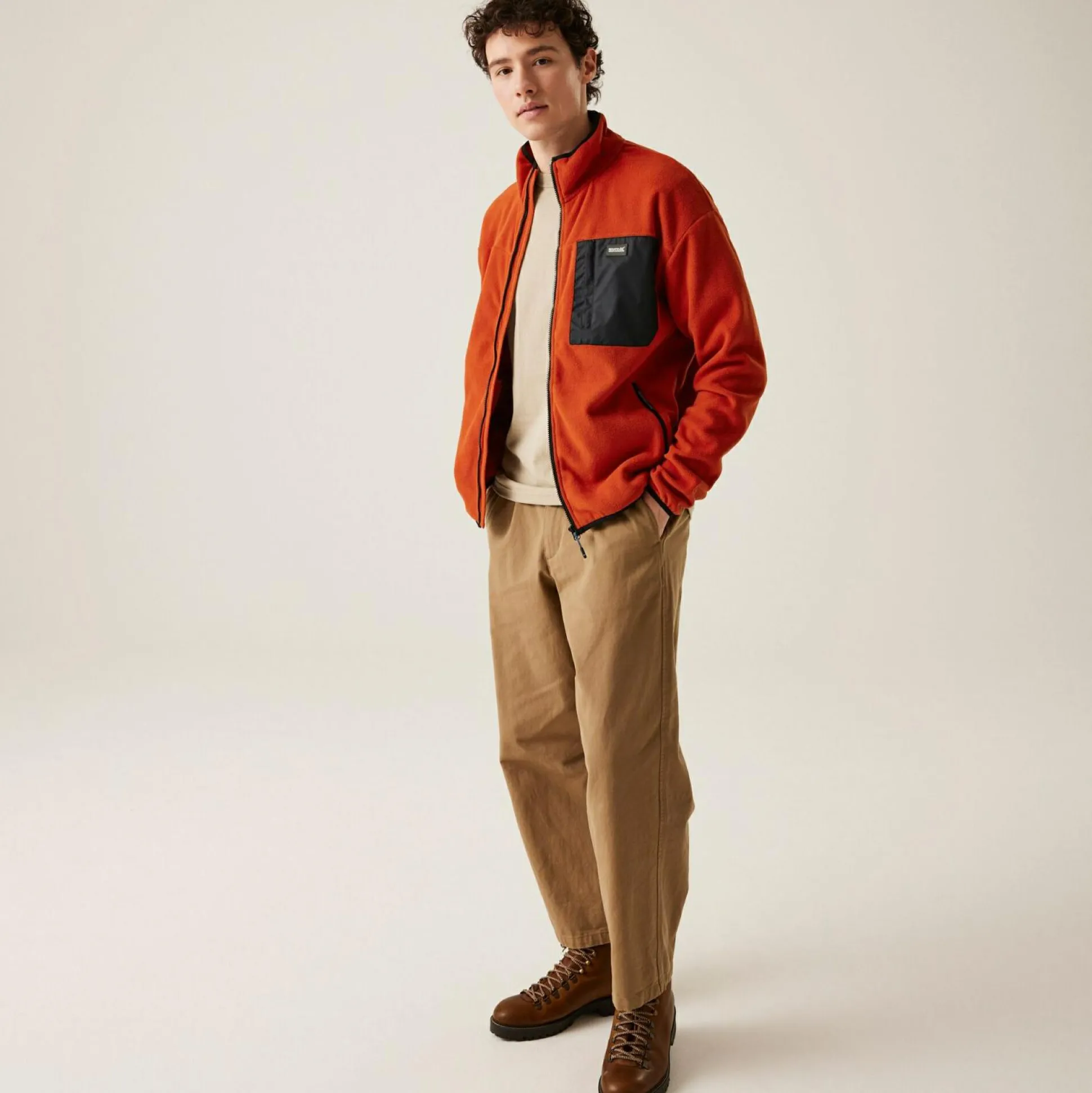 Men's Frankie Full Zip Fleece | Red Ochre