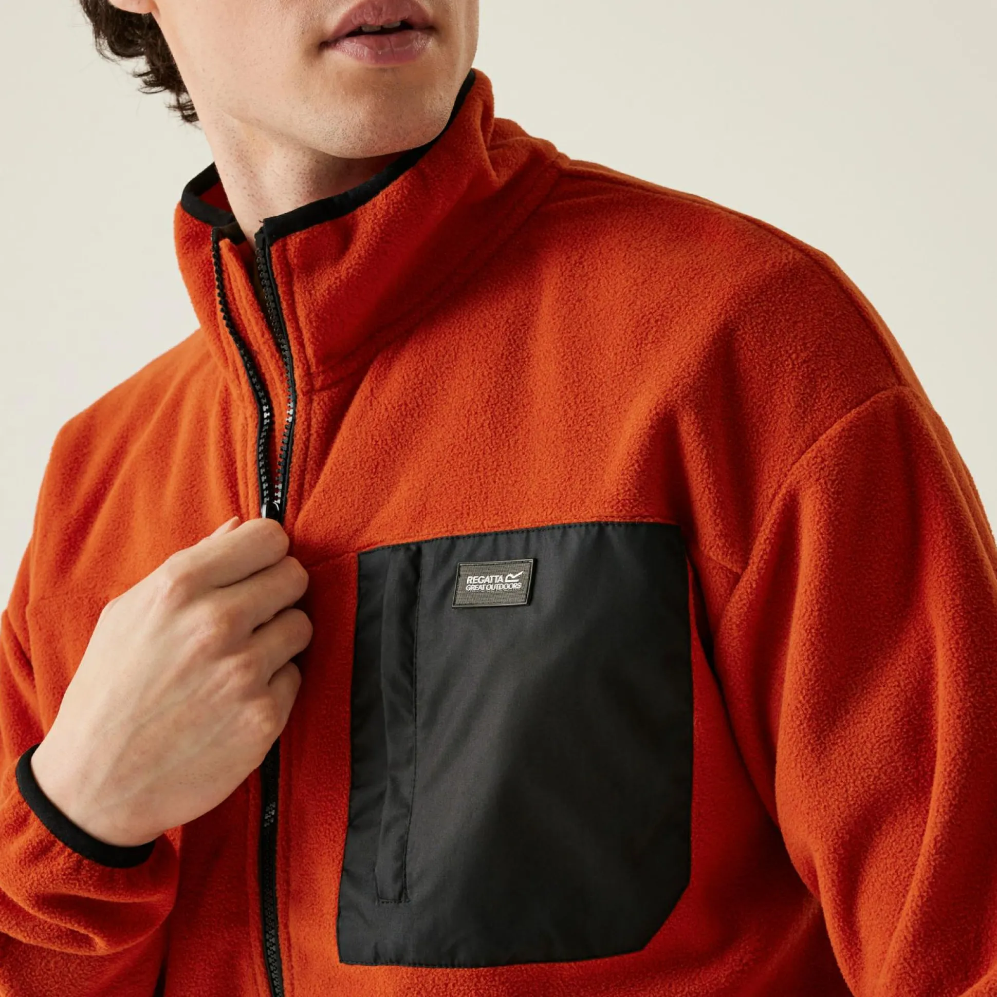 Men's Frankie Full Zip Fleece | Red Ochre