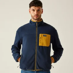 Men's Frankie Full Zip Fleece | Navy Mustard