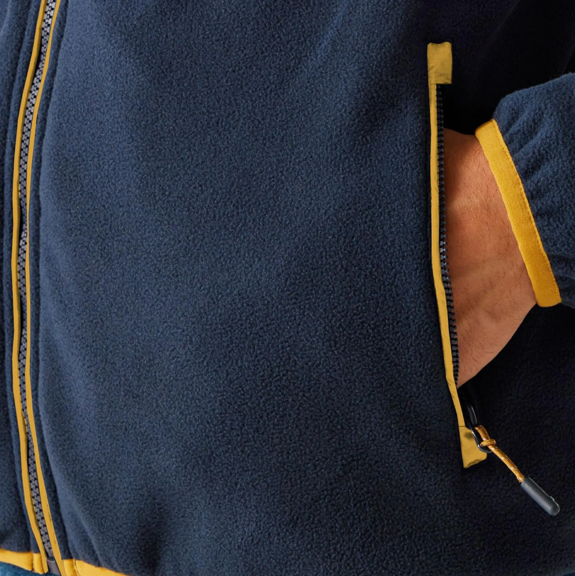 Men's Frankie Full Zip Fleece | Navy Mustard