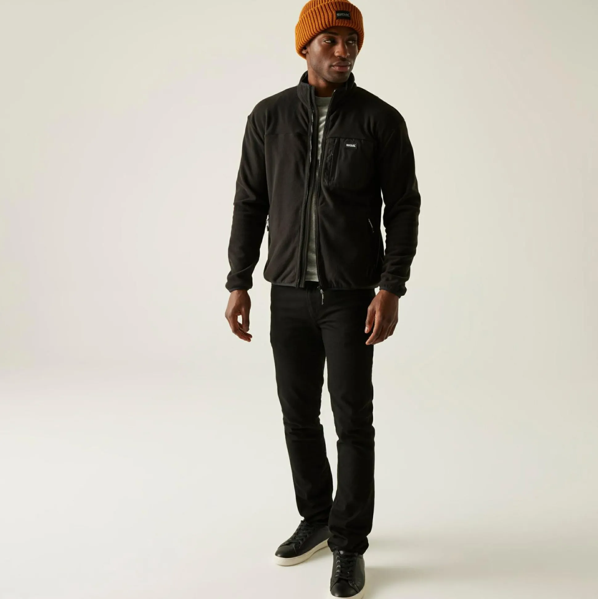 Men's Frankie Full Zip Fleece | Black