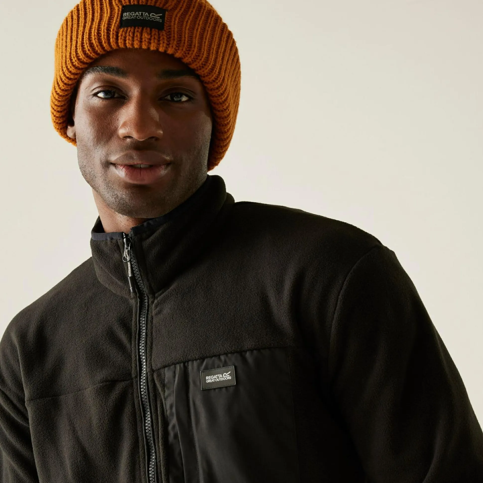 Men's Frankie Full Zip Fleece | Black