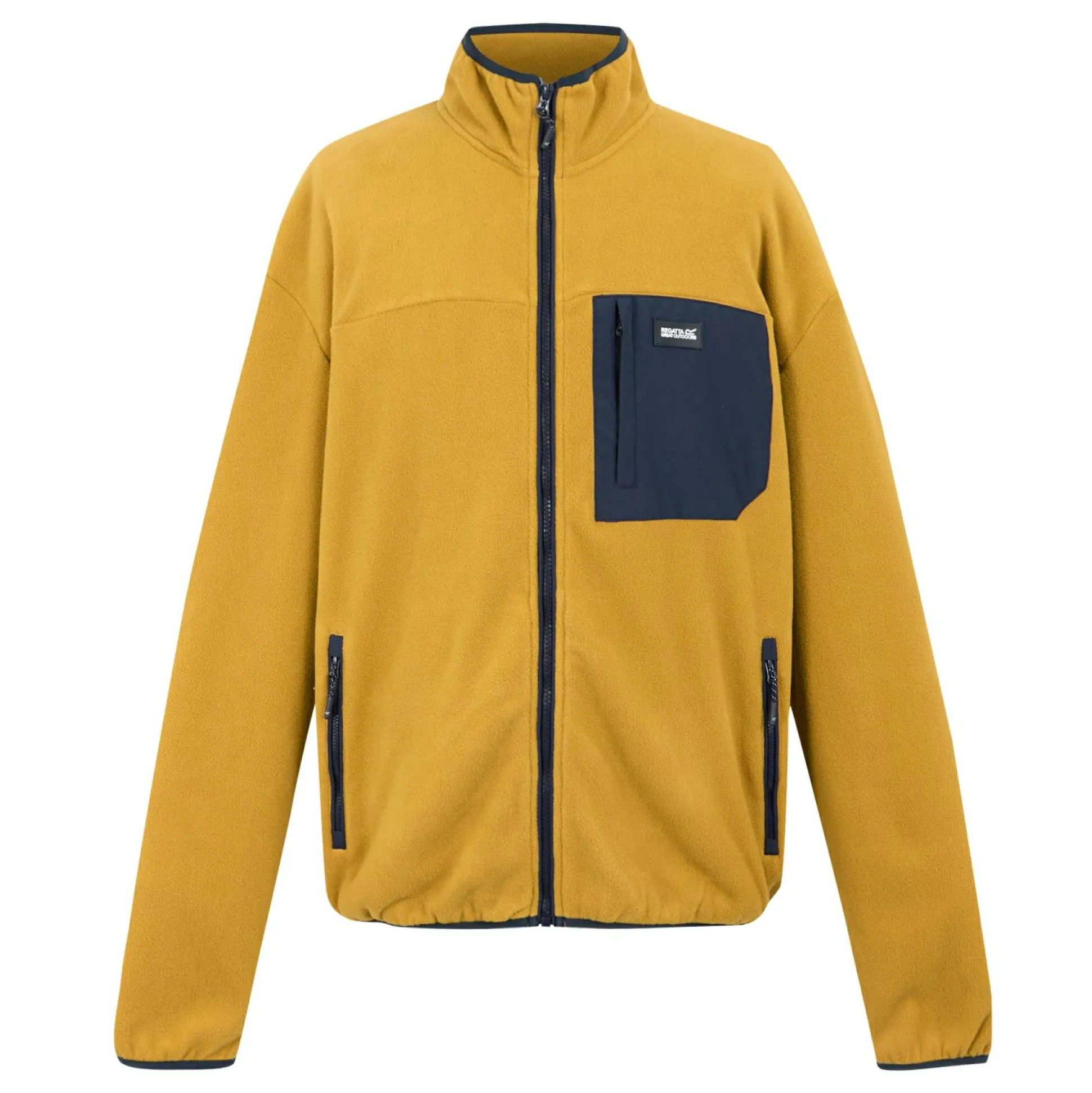 Men's Frankie Full Zip Fleece | Mustard Navy