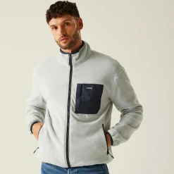 Men's Frankie Full Zip Fleece | Silver Grey Navy