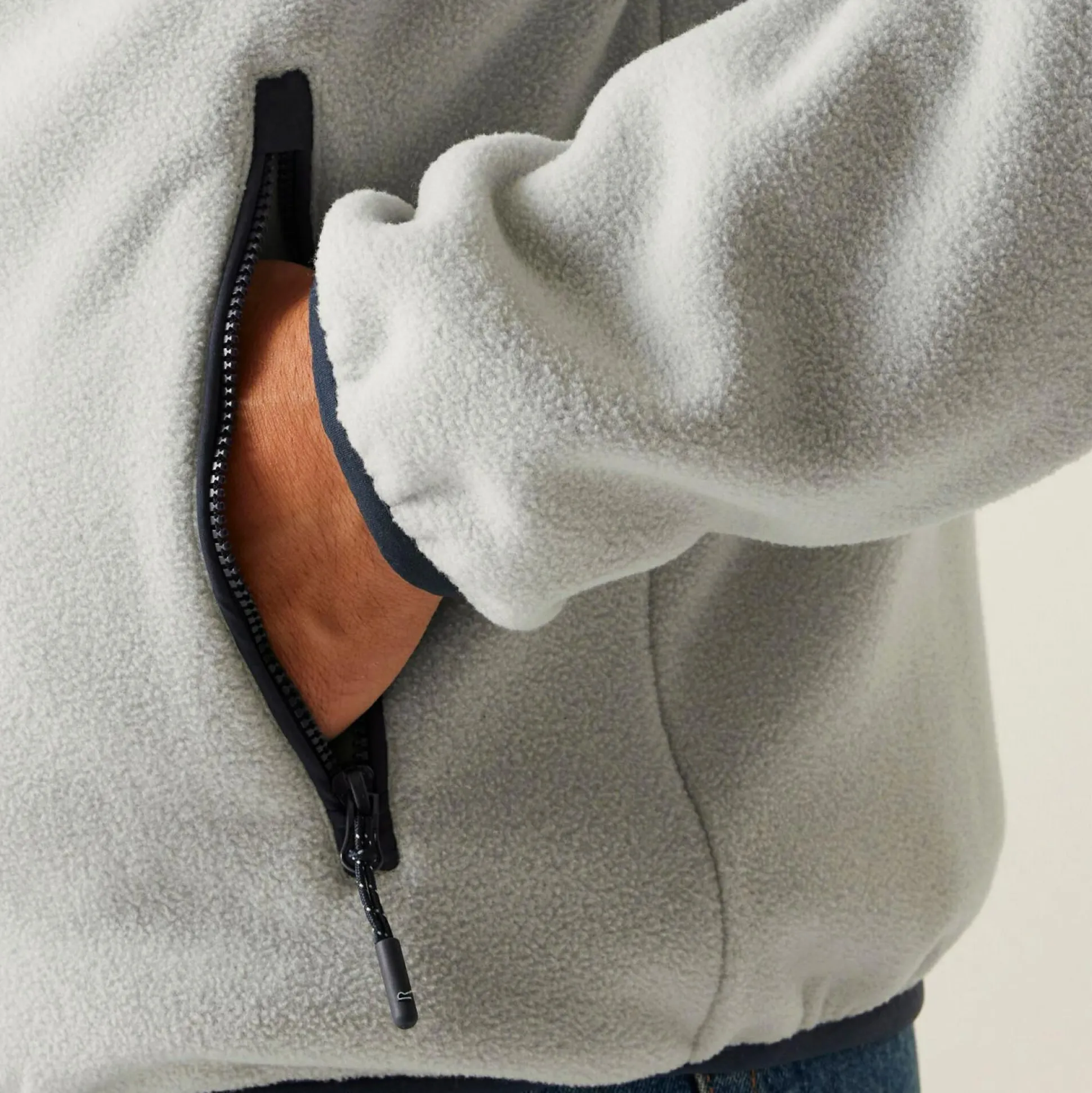 Men's Frankie Full Zip Fleece | Silver Grey Navy