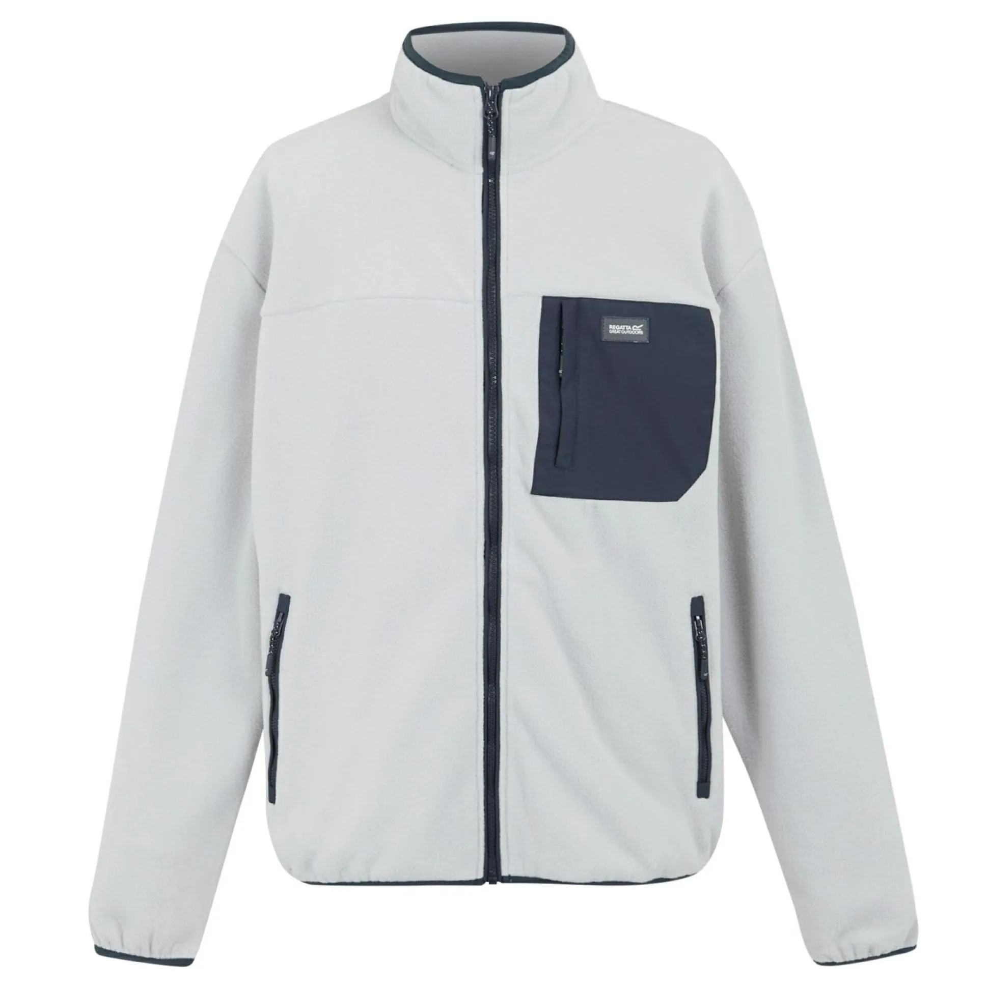 Men's Frankie Full Zip Fleece | Silver Grey Navy