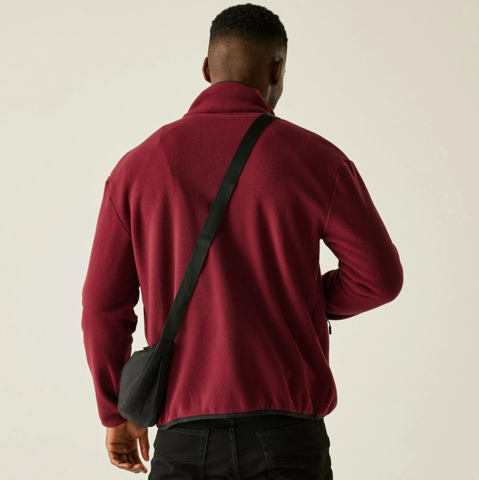 Men's Frankie Full Zip Fleece | Dark Maroon