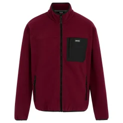 Men's Frankie Full Zip Fleece | Dark Maroon