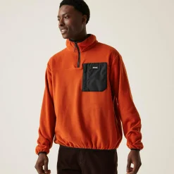 Men's Frankie Half Zip Fleece | Red Ochre