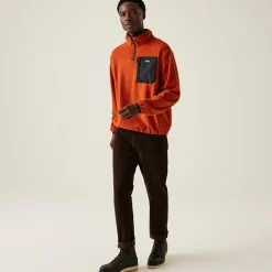 Men's Frankie Half Zip Fleece | Red Ochre