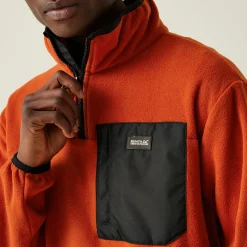 Men's Frankie Half Zip Fleece | Red Ochre