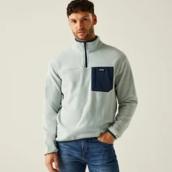 Men's Frankie Half Zip Fleece | Silver Grey Navy