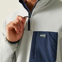 Men's Frankie Half Zip Fleece | Silver Grey Navy