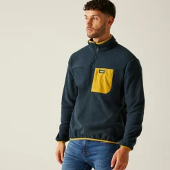 Men's Frankie Half Zip Fleece | Navy Mustard
