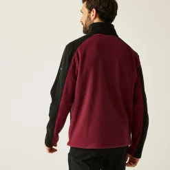 Men's Hedman II Heavyweight Full Zip Fleece | Dark Maroon Black