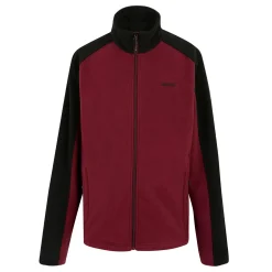 Men's Hedman II Heavyweight Full Zip Fleece | Dark Maroon Black