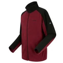 Men's Hedman II Heavyweight Full Zip Fleece | Dark Maroon Black