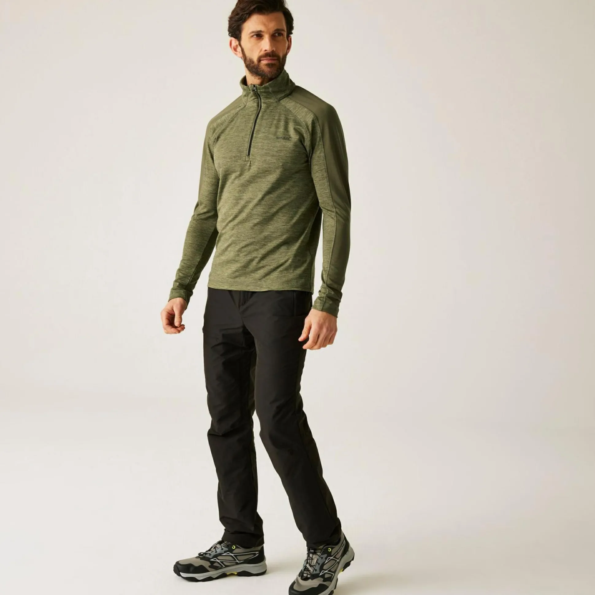 Men's Hepley Half Zip Fleece | Green