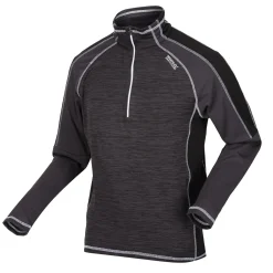Men's Hepley Half Zip Lightweight Fleece | Ash Black