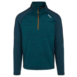 Men's Hepley Half Zip Lightweight Fleece | Moroccan Blue Marl Moonlight Denim