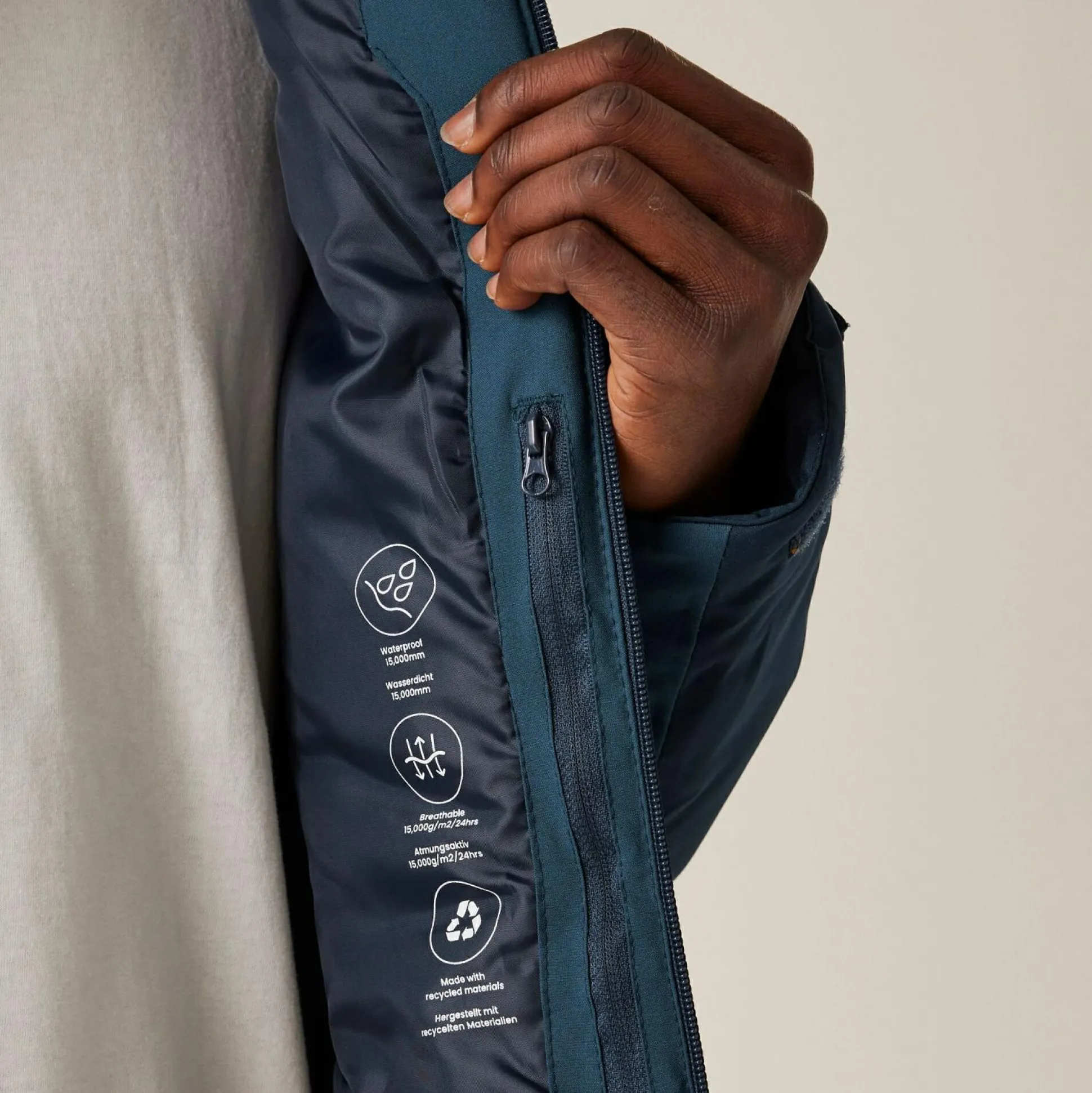 Men's Highton Stretch Padded Jacket III | Navy Moonlight Denim